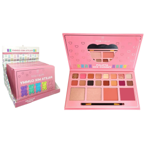 PALETA DE SOMBRAS MIX GUMMY MIA MAKE CX 12 PÇS