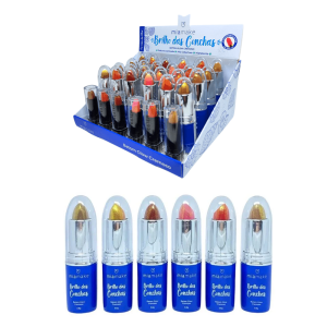 BATOM GLOW CREMOSO BRILHO DAS CONCHAS MIA MAKE CX 24 PÇS