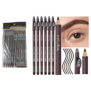 LÁPIS UNIVERSAL DE SOBRANCELHA C/APONT MIA MAKE PCT 12 PÇS