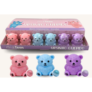 LIP BALM HIDRATANTE INCOLOR URSINHO MIA TEEN CX 24 PÇS