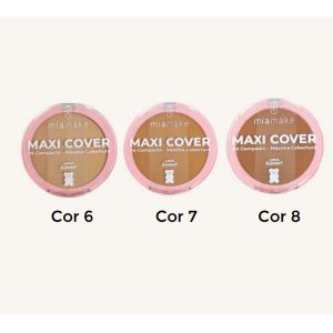 3 UNDS PÓ COMPACTO MAXI COVER GUMMY MEDIO CHOCOLATE MIA MAKE