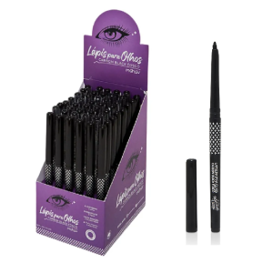 LÁPIS DELINEADOR PRETO RETRATIL PARA OLHOS MAHAV CX 48 PÇS