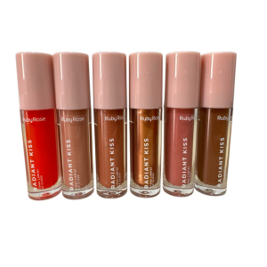 6 UNDS LIP GLOSS RADIANT KISS RUBY ROSE